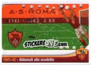 Figurina 1941-42 - Abbonati allo scudetto - AS Roma 2012-2013 - Erredi Galata Edizioni