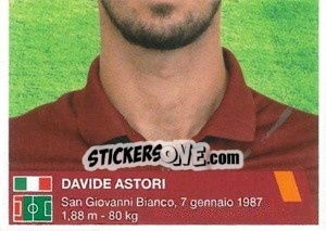 Sticker Davide Astori (puzzle 2) - AS Roma 2014-2015 n. 38 - Erredi Galata Edizioni