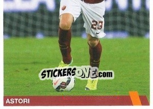 Cromo Davide Astori (puzzle 2) - AS Roma 2014-2015 n. 41 - Erredi Galata Edizioni