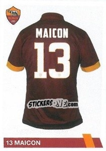 Sticker Douglas Sisenando Maicon - AS Roma 2014-2015 - Erredi Galata Edizioni