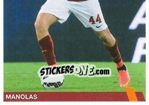 Cromo Kostas Manolas (puzzle 2) - AS Roma 2014-2015 - Erredi Galata Edizioni