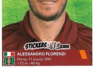 Cromo Alessandro Florenzi (puzzle 2) - AS Roma 2014-2015 - Erredi Galata Edizioni