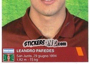 Cromo Leandro Paredes (puzzle 2) - AS Roma 2014-2015 - Erredi Galata Edizioni