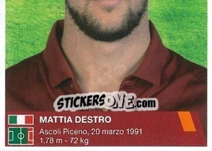Sticker Mattia Destro (puzzle 2) - AS Roma 2014-2015 - Erredi Galata Edizioni