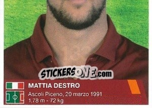 Sticker Mattia Destro (puzzle 2) - AS Roma 2014-2015 n. 133 - Erredi Galata Edizioni