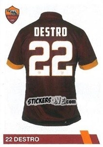 Sticker Mattia Destro - AS Roma 2014-2015 - Erredi Galata Edizioni