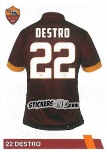 Sticker Mattia Destro - AS Roma 2014-2015 n. 134 - Erredi Galata Edizioni