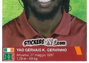 Cromo Gervinho Gervais Yao Kouassi (puzzle 2) - AS Roma 2014-2015 - Erredi Galata Edizioni