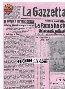 Figurina Lo Scudetto 1941-42 (puzzle 1) - AS Roma 2014-2015 - Erredi Galata Edizioni