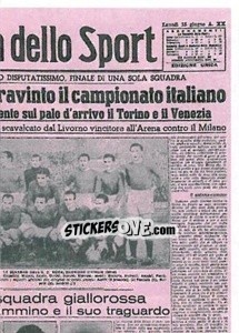 Cromo Lo Scudetto 1941-42 (puzzle 2) - AS Roma 2014-2015 - Erredi Galata Edizioni