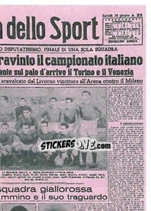 Figurina Lo Scudetto 1941-42 (puzzle 2) - AS Roma 2014-2015 - Erredi Galata Edizioni