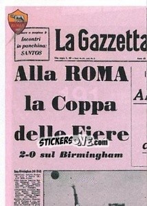 Cromo La Coppa delle Fiere 1961 (puzzle 1) - AS Roma 2014-2015 - Erredi Galata Edizioni