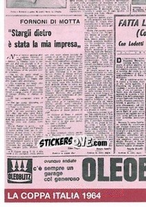 Cromo La Coppa Italia 1964 (puzzle 3)