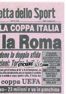 Cromo La Coppa Italia 1981 (puzzle 2) - AS Roma 2014-2015 - Erredi Galata Edizioni