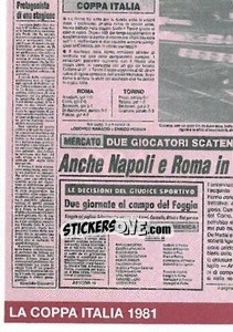 Figurina La Coppa Italia 1981 (puzzle 3)