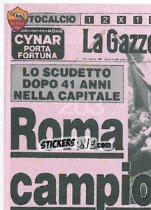 Figurina Lo Scudetto 1982-83 (puzzle 1) - AS Roma 2014-2015 - Erredi Galata Edizioni