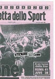 Sticker Lo Scudetto 1982-83 (puzzle 2) - AS Roma 2014-2015 - Erredi Galata Edizioni