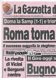 Cromo La Coppa Italia 1991 (puzzle 1) - AS Roma 2014-2015 - Erredi Galata Edizioni