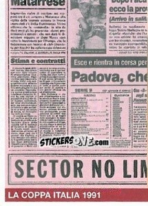 Sticker La Coppa Italia 1991 (puzzle 3)