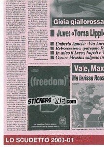 Sticker Lo Scudetto 2000-01 (puzzle 3) - AS Roma 2014-2015 - Erredi Galata Edizioni