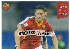 Sticker Francesco Totti (puzzle 1) - AS Roma 2014-2015 n. 271 - Erredi Galata Edizioni