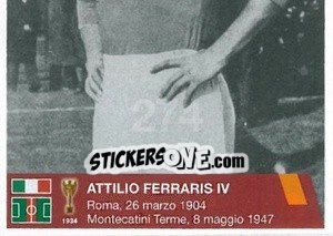 Figurina Attilio Ferraris IV (puzzle 2) - AS Roma 2014-2015 n. 274 - Erredi Galata Edizioni