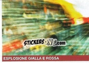 Sticker Esplosione Gialla e Rossa (puzzle 4) - AS Roma 2014-2015 n. 350 - Erredi Galata Edizioni