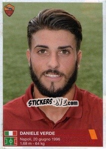 Figurina Daniele Verde - AS Roma 2014-2015 - Erredi Galata Edizioni