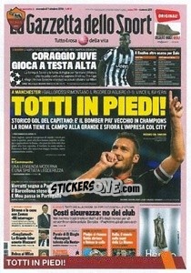 Sticker Totti in Piedi! - AS Roma 2014-2015 - Erredi Galata Edizioni