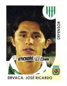 Sticker Devaca Jose Ricardo - Apertura 2008 n. 38 - Panini