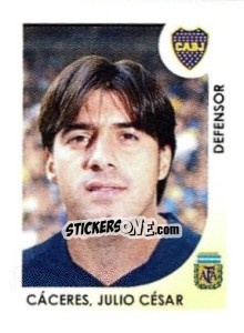 Cromo Caceres Julio Cesar - Apertura 2008 - Panini