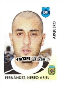 Cromo Fernandez Nereo Ariel - Apertura 2008 - Panini