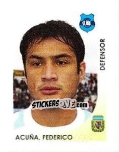 Sticker Acuna Federico - Apertura 2008 n. 100 - Panini