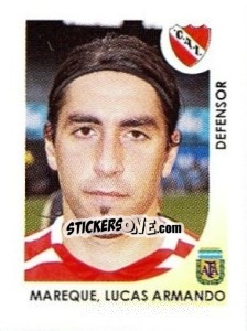 Sticker Mareque Lucas Armando - Apertura 2008 - Panini