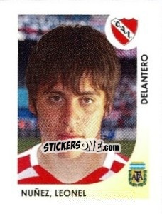 Sticker Nunez Leonel - Apertura 2008 - Panini