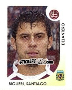 Sticker Biglieri Santiago - Apertura 2008 n. 192 - Panini