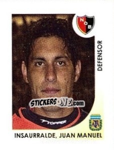 Cromo Insaurralde Juan Manuel - Apertura 2008 - Panini