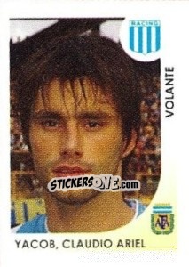 Cromo Yacob Claudio Ariel - Apertura 2008 - Panini