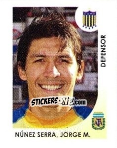 Cromo Nunez Serra Jorge M. - Apertura 2008 - Panini