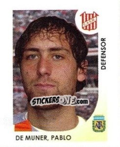 Sticker De Muner Pablo - Apertura 2008 - Panini