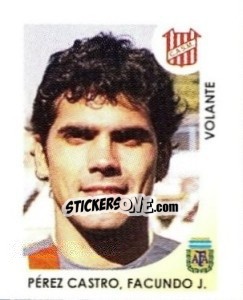 Sticker Perez Castro Facundo J. - Apertura 2008 - Panini