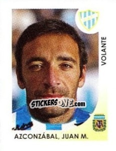 Cromo Azconzabal Juan M. - Apertura 2008 - Panini