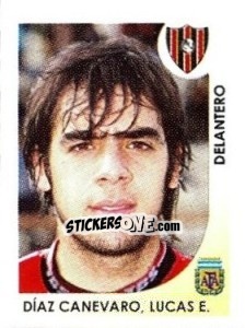 Sticker Diaz Canevaro Lucas E. - Apertura 2008 - Panini