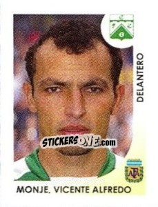 Cromo Monje Vicente Alfredo - Apertura 2008 - Panini