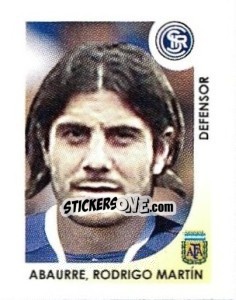 Sticker Abaurre Rodrigo Martin - Apertura 2008 - Panini