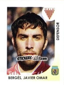 Sticker Berges Javier Omar - Apertura 2008 - Panini