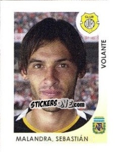 Cromo Malandra Sebastian - Apertura 2008 - Panini