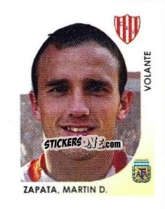 Sticker Zapata Martin D. - Apertura 2008 n. 478 - Panini