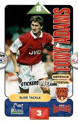 Sticker Tony Adams - Squads Premier League 1995-1996 n. 4 - Subbuteo
