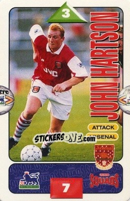 Sticker John Hartson - Squads Premier League 1995-1996 - Subbuteo